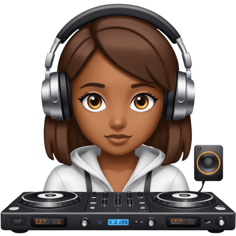 Girl dj  emoji