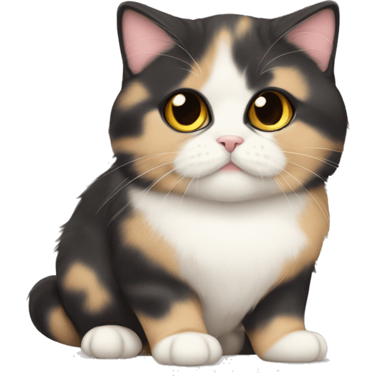 Cute-chubby-Persian-kitten-calico emoji