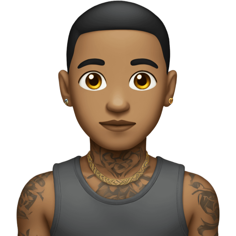 Lightskin boy with tattoos  emoji