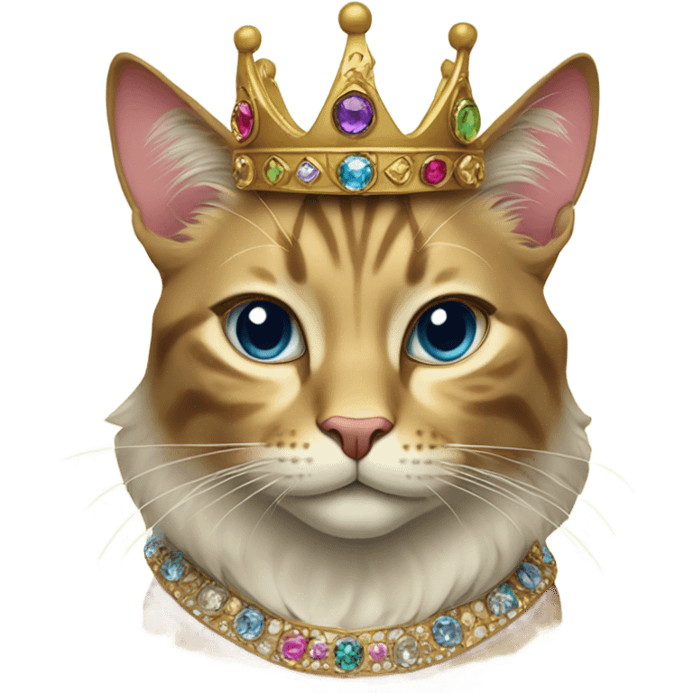 Cat with a crown emoji