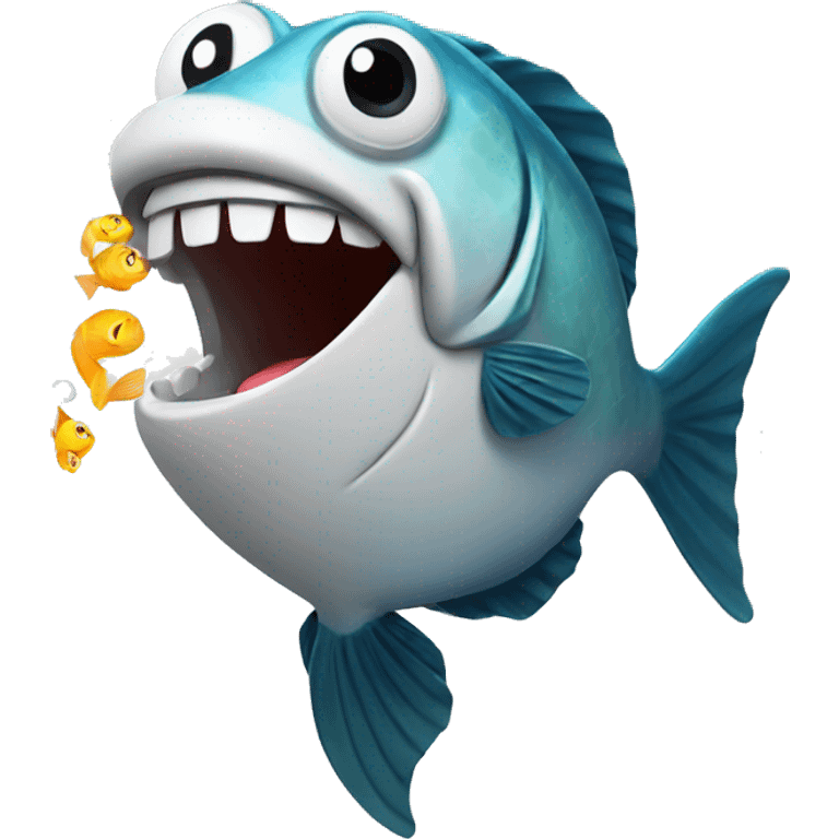 Fish Singing Karaoke emoji