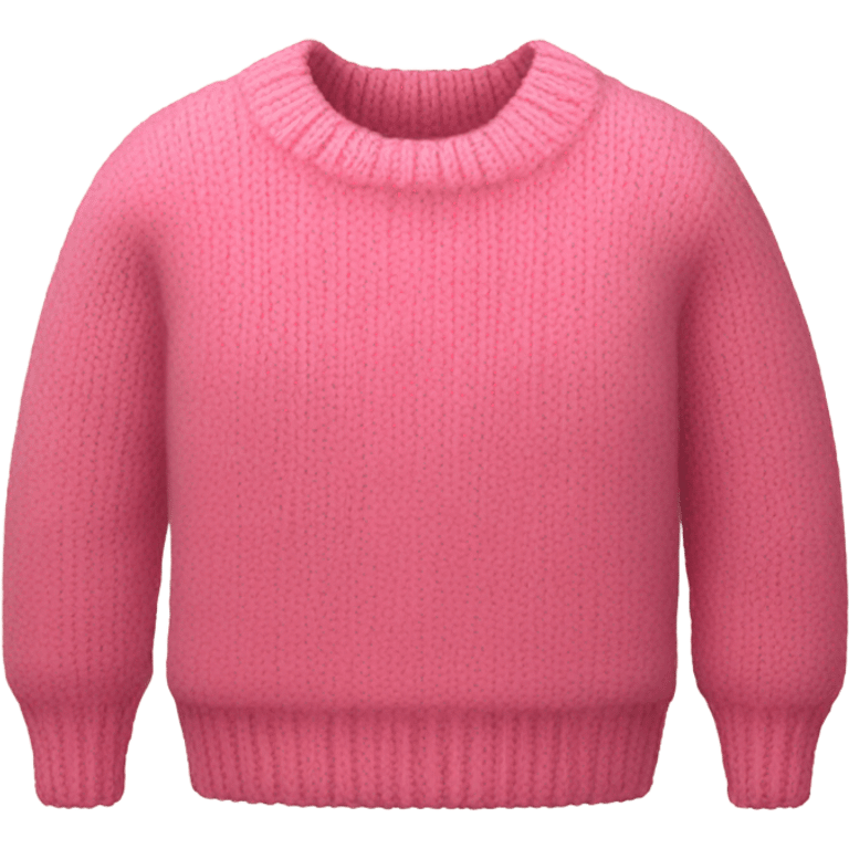 pink cropped wool sweater, isolated emoji