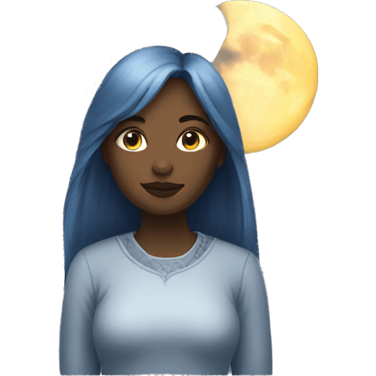 moon and female emoji