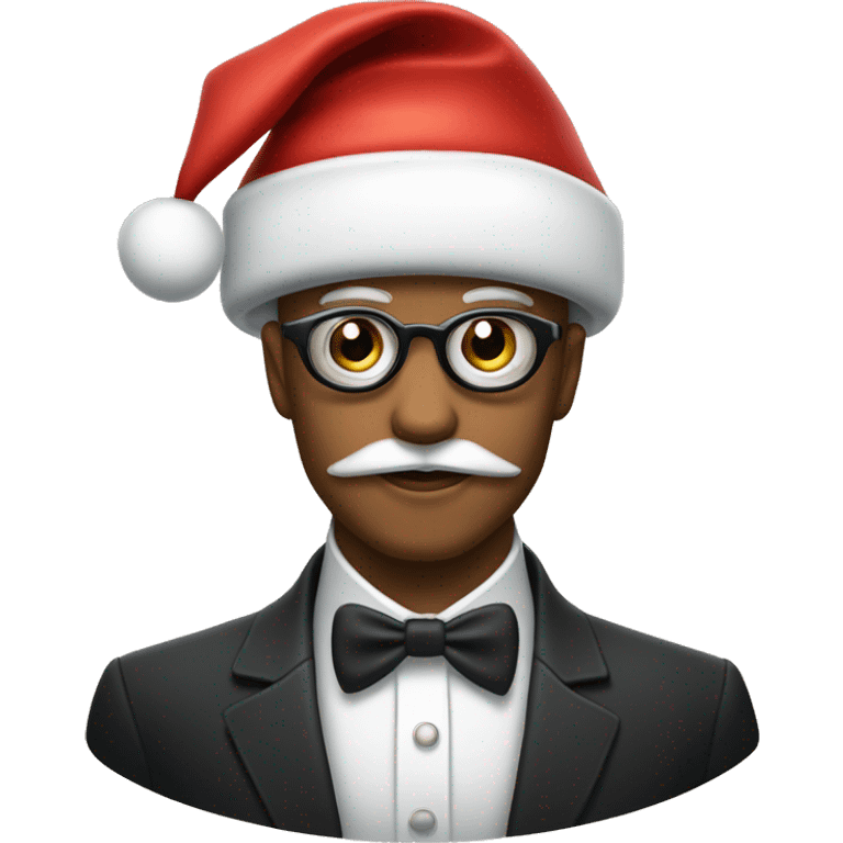 posh monocle and santa hat emoji