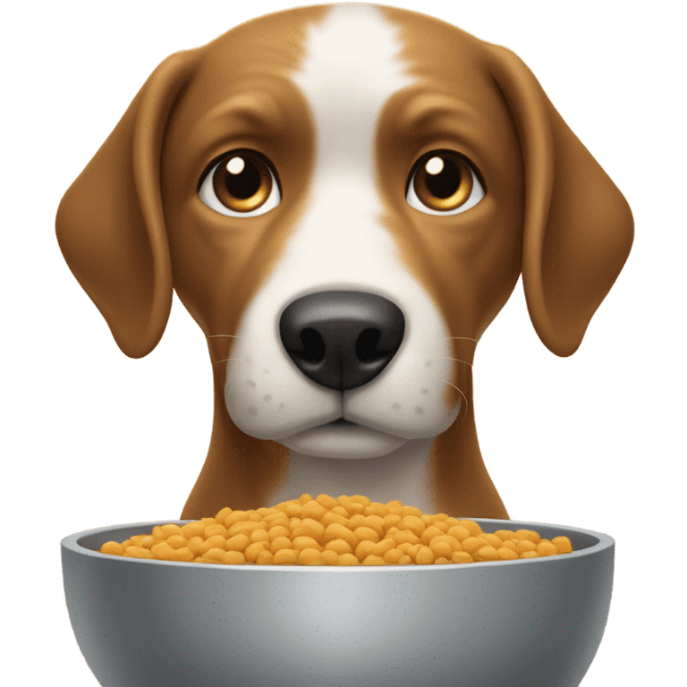 A dog eating  emoji