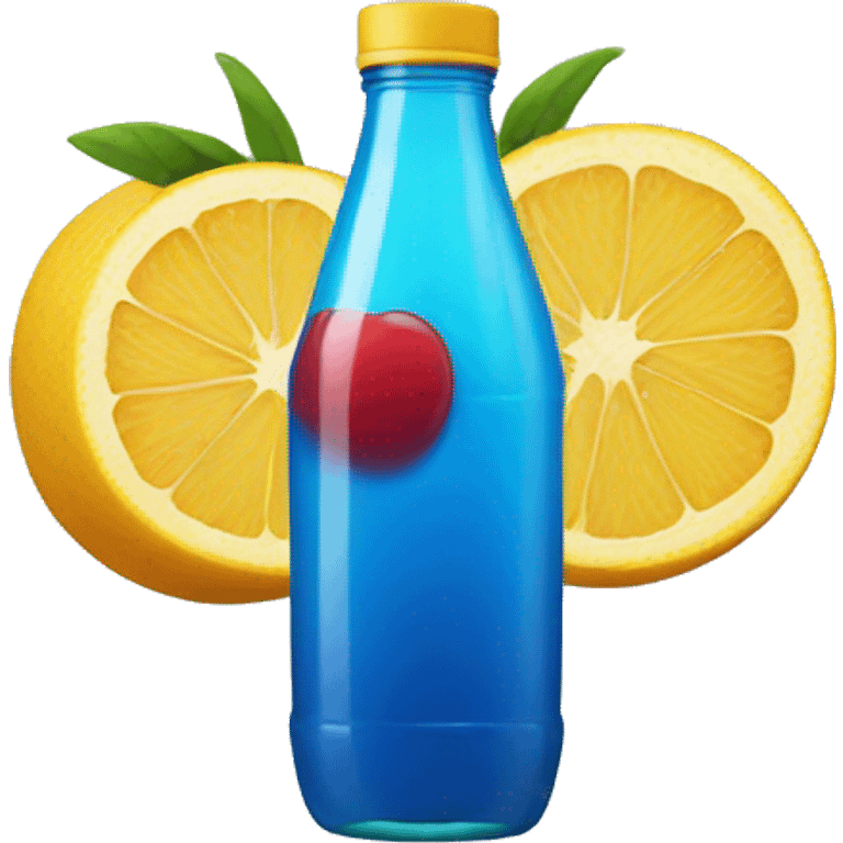 juice bottle with blue liquid emoji