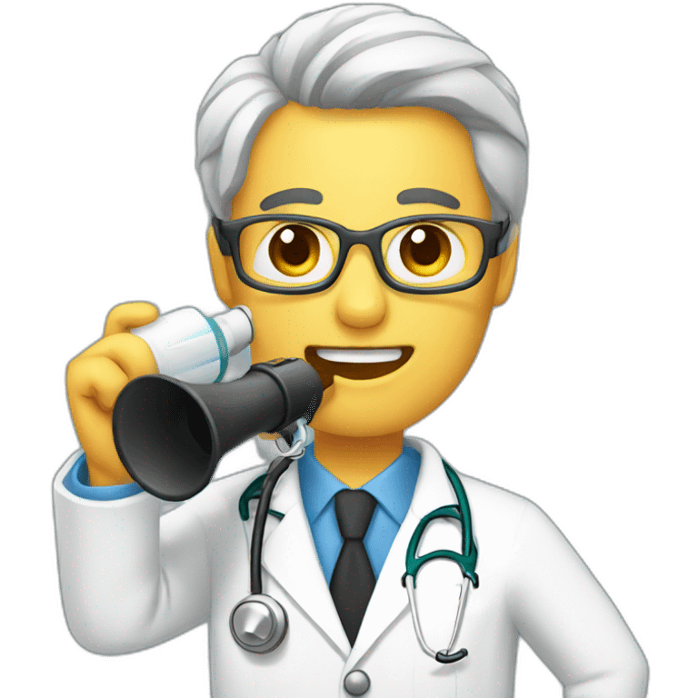 doctor-using-megaphone emoji