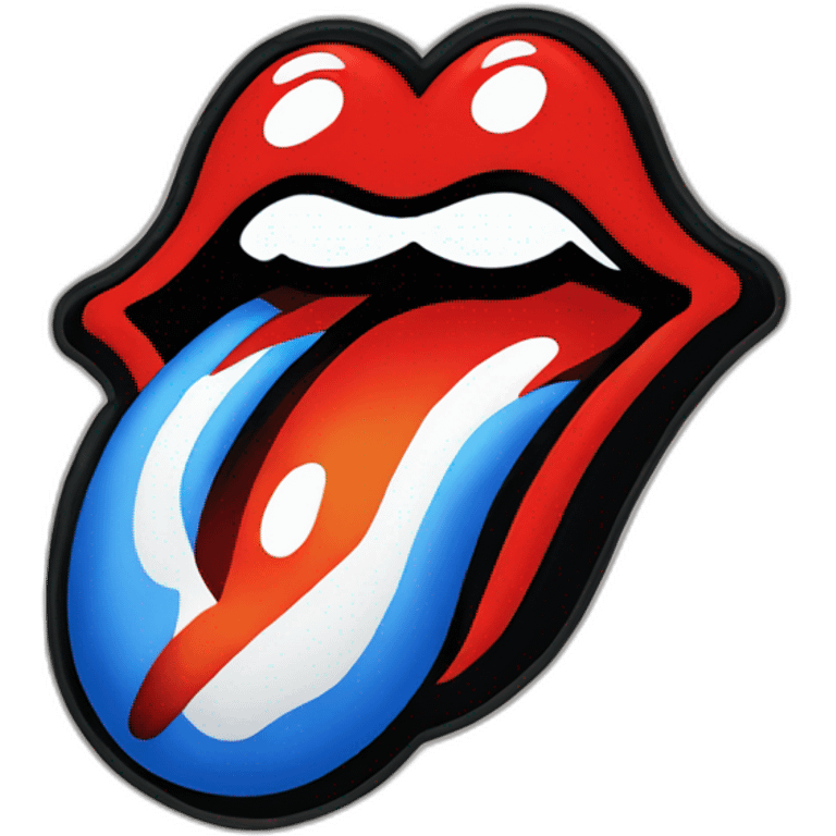 liquefied Rolling Stones band logo emoji