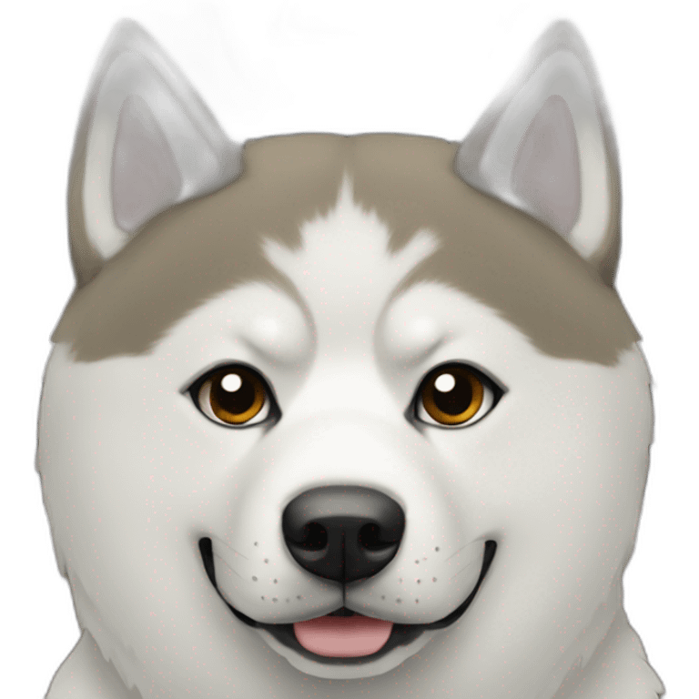 Akita inu with grey car emoji