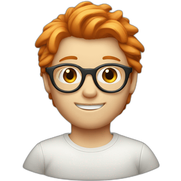 a ginger boy with a mullet and round glasses emoji