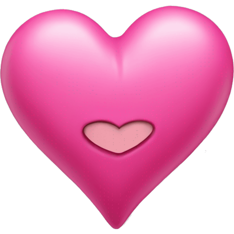 pink heart with another heart slightly behind floating above emoji