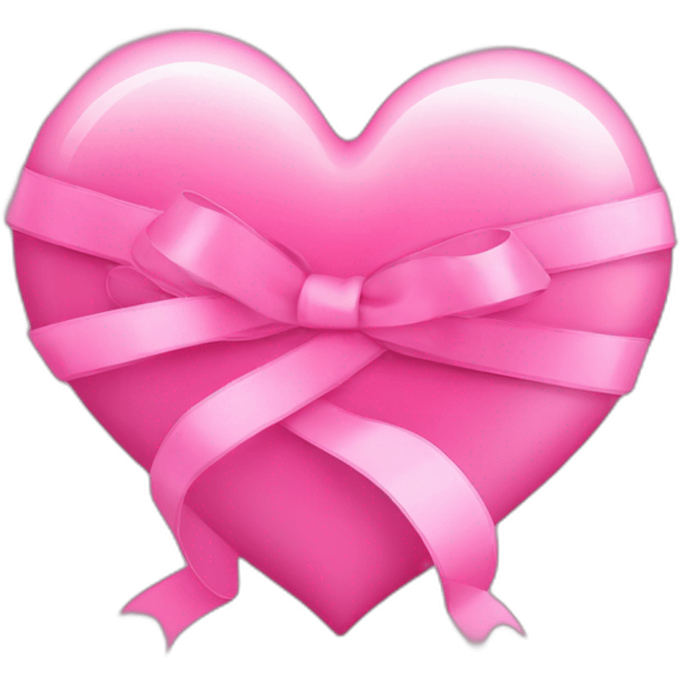 Pink heart with ribbon  emoji