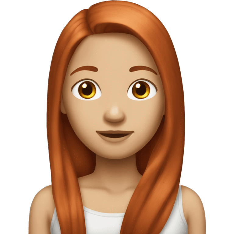 a redhead long straight hair emoji