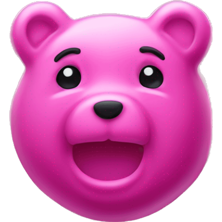 Pink gummy bear  emoji