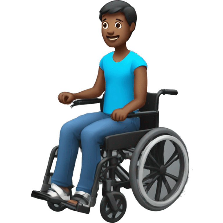 3d pose of man black with reduced mobility emoji