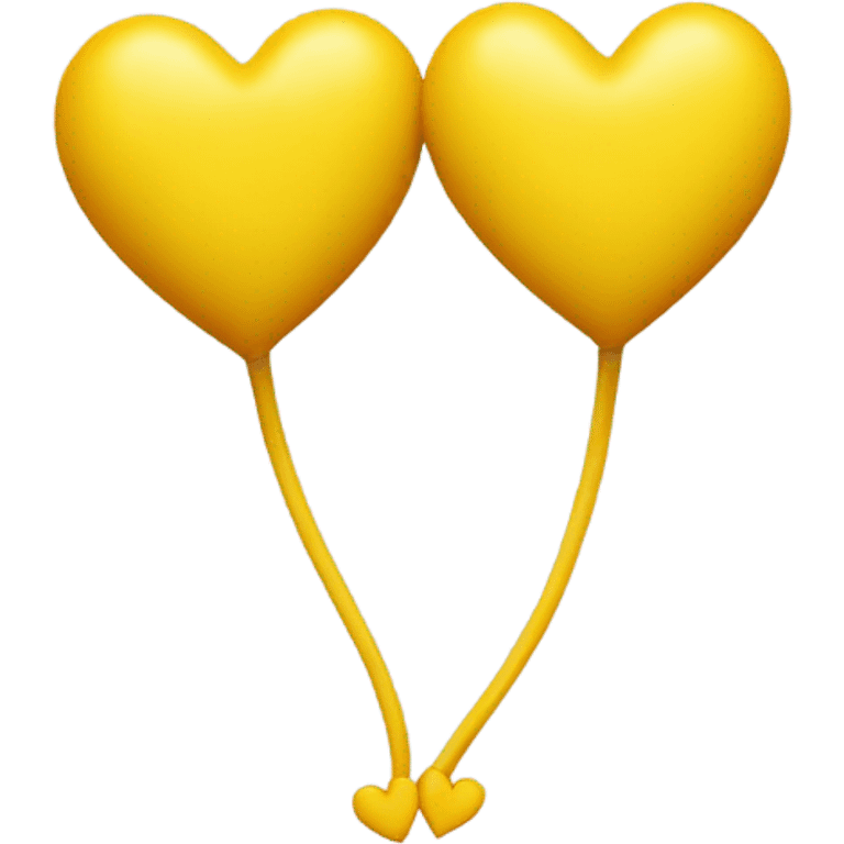 Two little yellow hearts  emoji