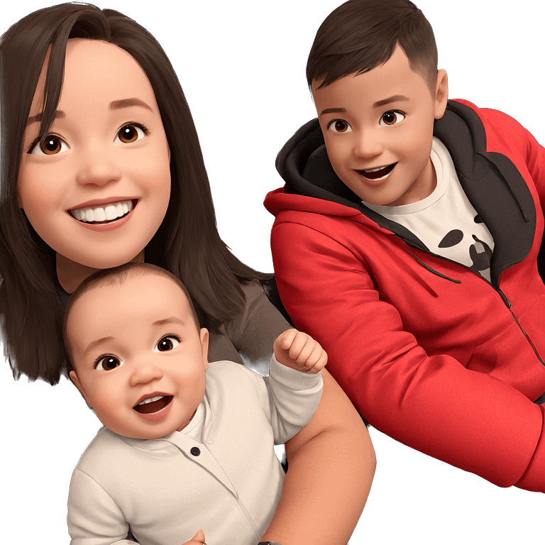 smiling girl with boys emoji