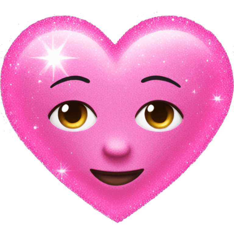 Sparkly pink heart emoji