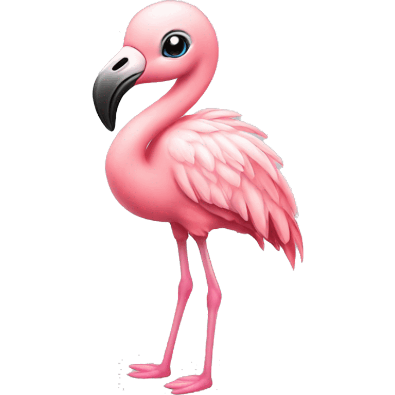 cute little baby flamingo  emoji