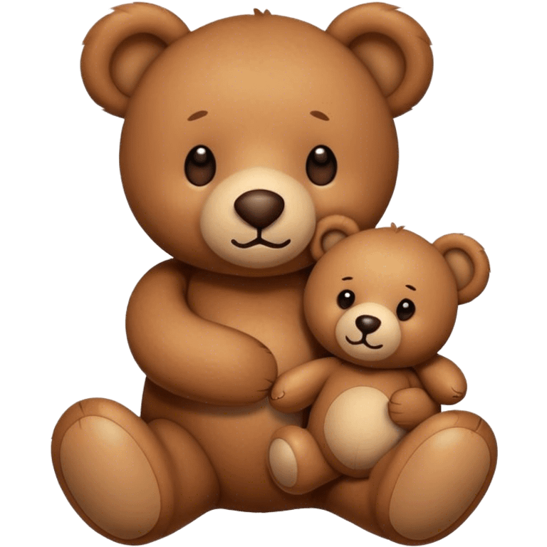 A teddy bear holding a teddy bear emoji