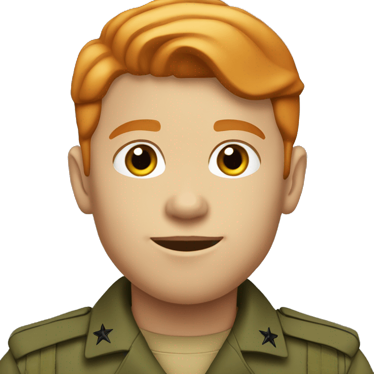 ginger boy in marine corps uniform  emoji