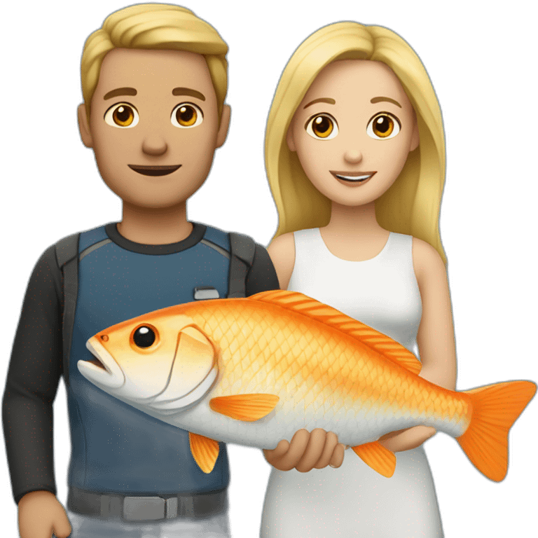 White person with fish emoji