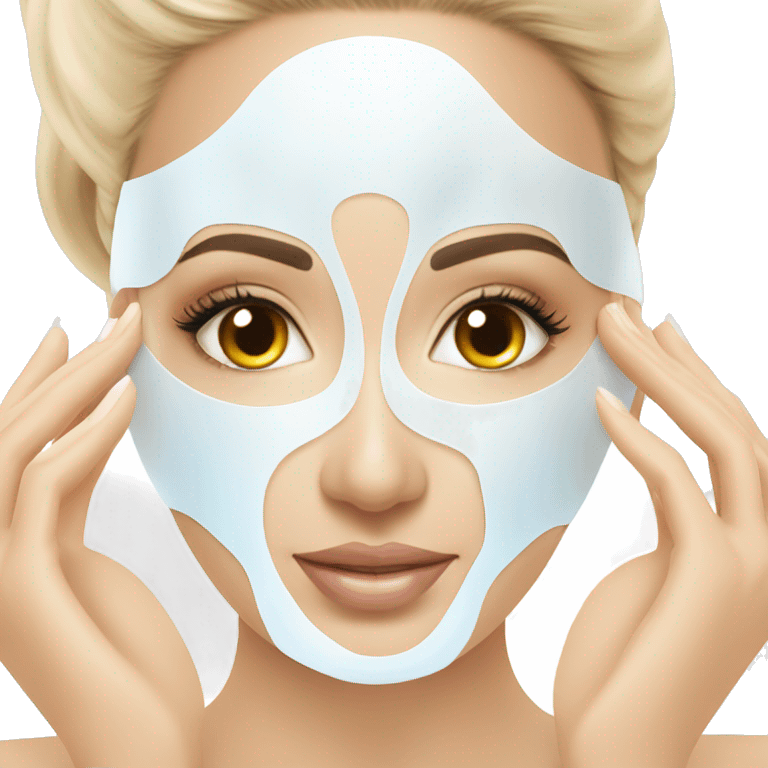 a beauty therapist doing hydrafacial treatment for a patient emoji