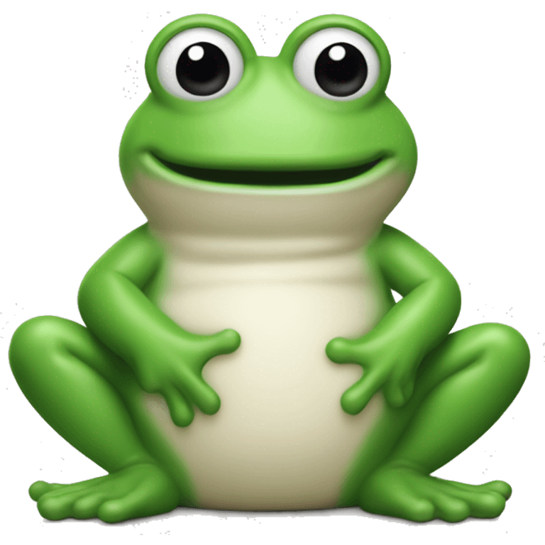 Pillsbury dough boy as a frog emoji