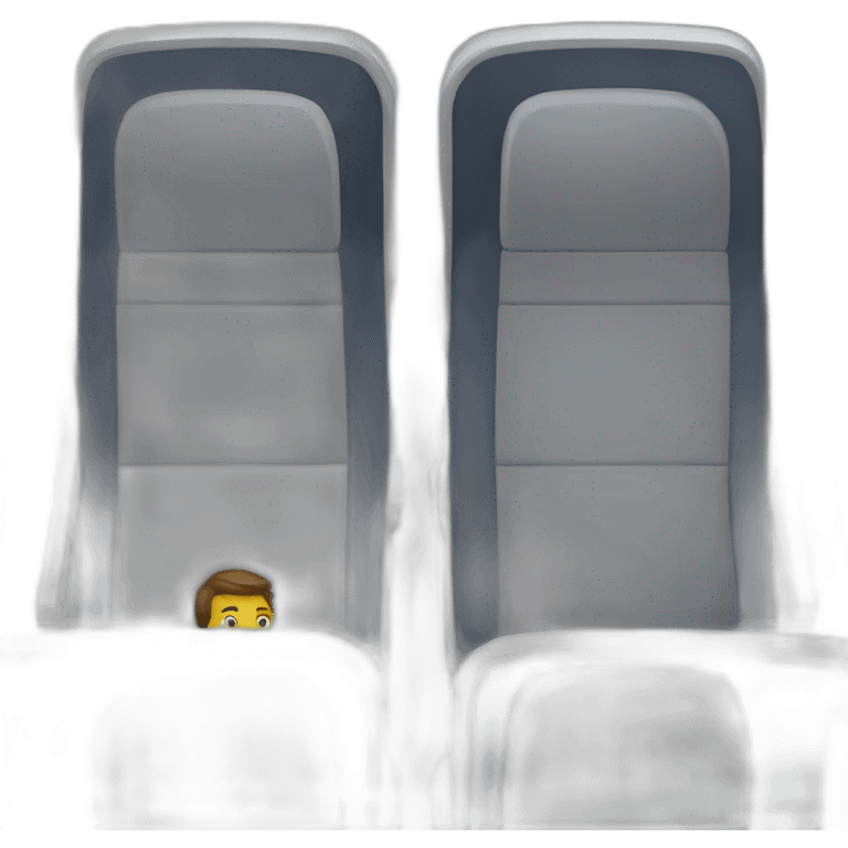 two train-seats with a man sitting in one of them emoji