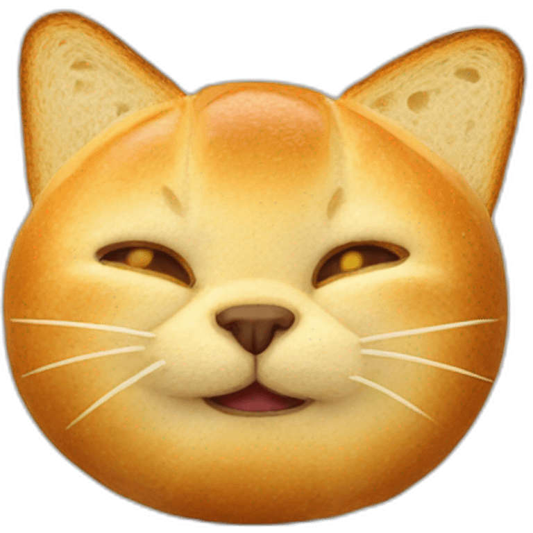 cat made of bread emoji