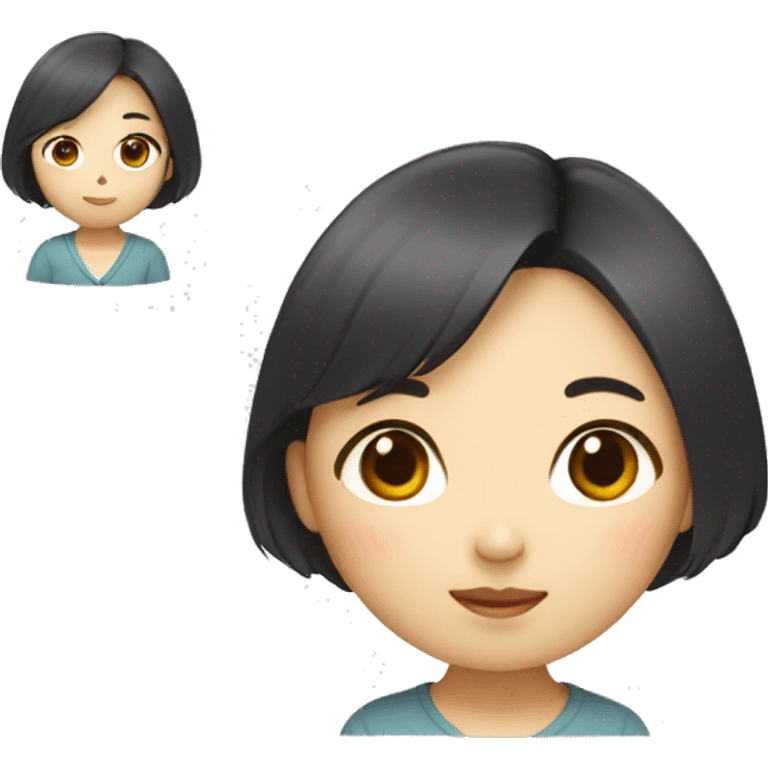 Korean girl witha a bob emoji