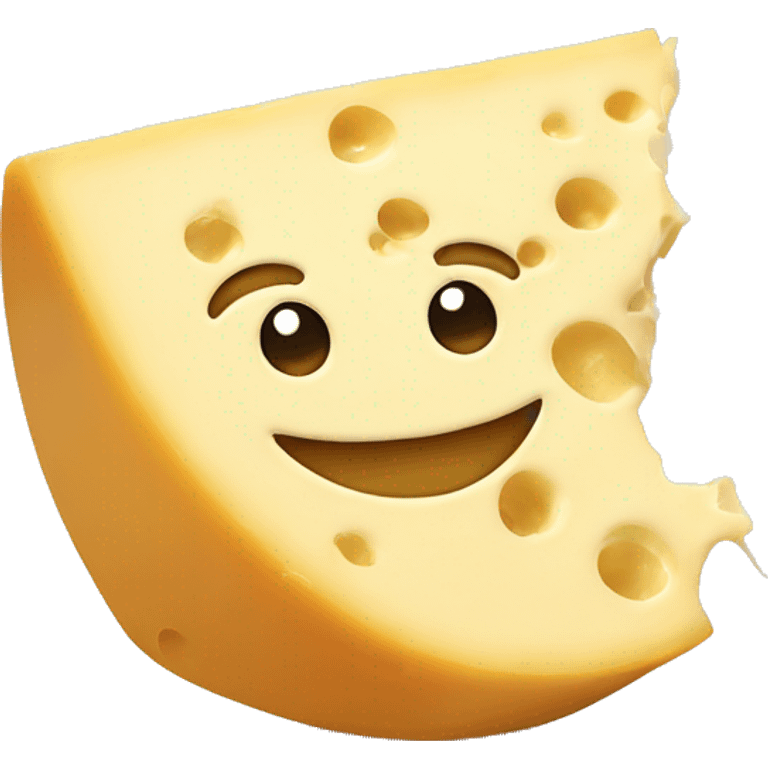 cheese with a big smile emoji