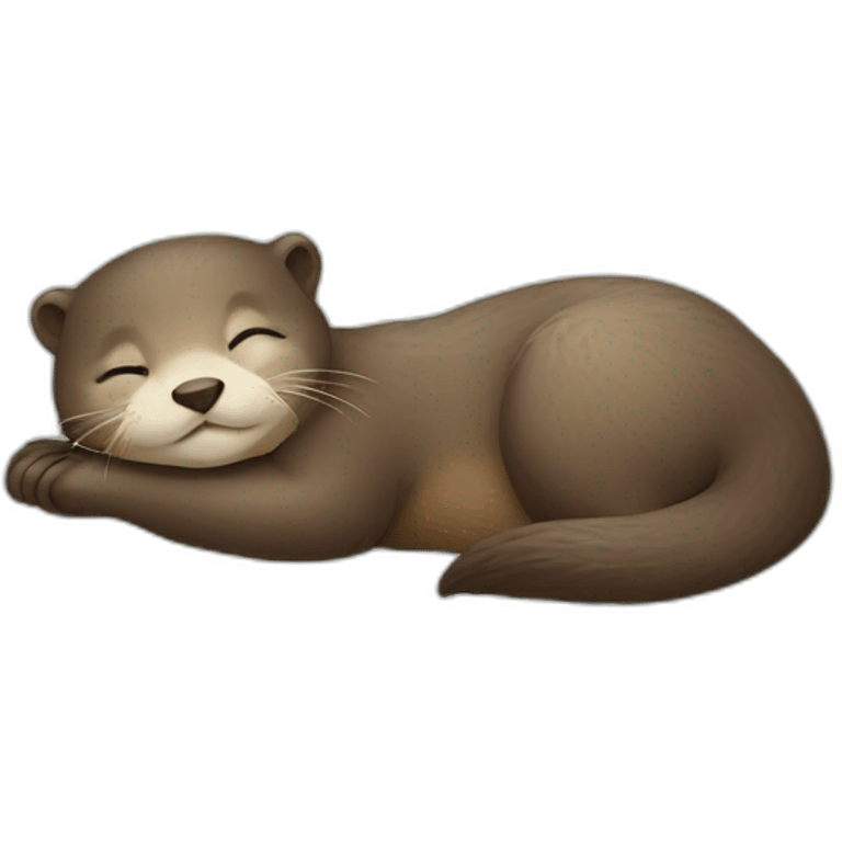 baby otter sleeping emoji