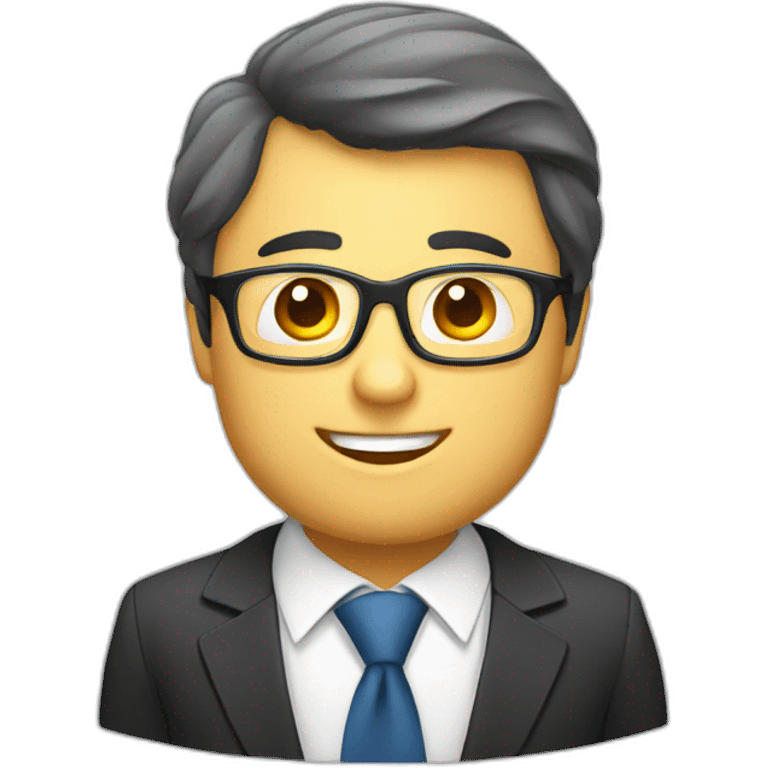 businessmen with rise chart emoji