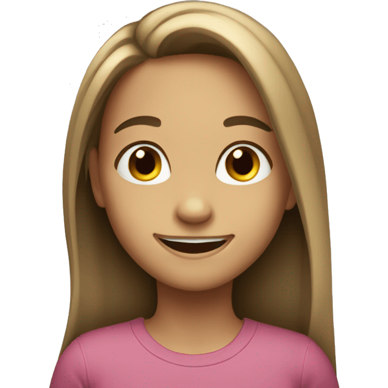 smiling girl with long hair  emoji