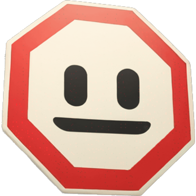 stop sign like in los angeles street just the sign emoji