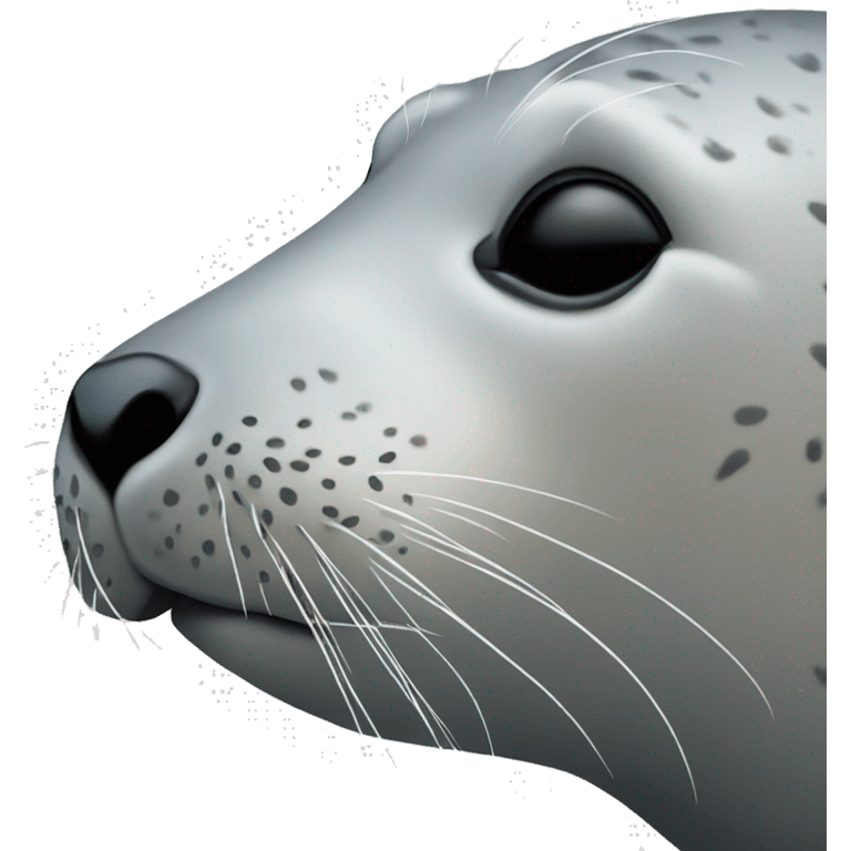 gray seal with a kiss emoji