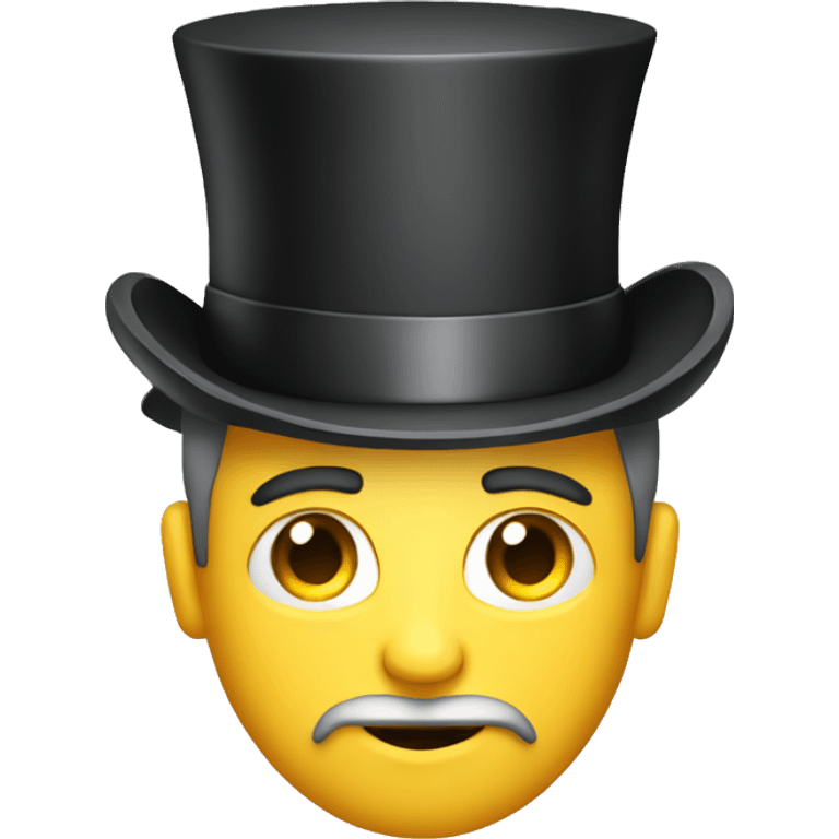 tech support male with head set and facial hair with top hat emoji