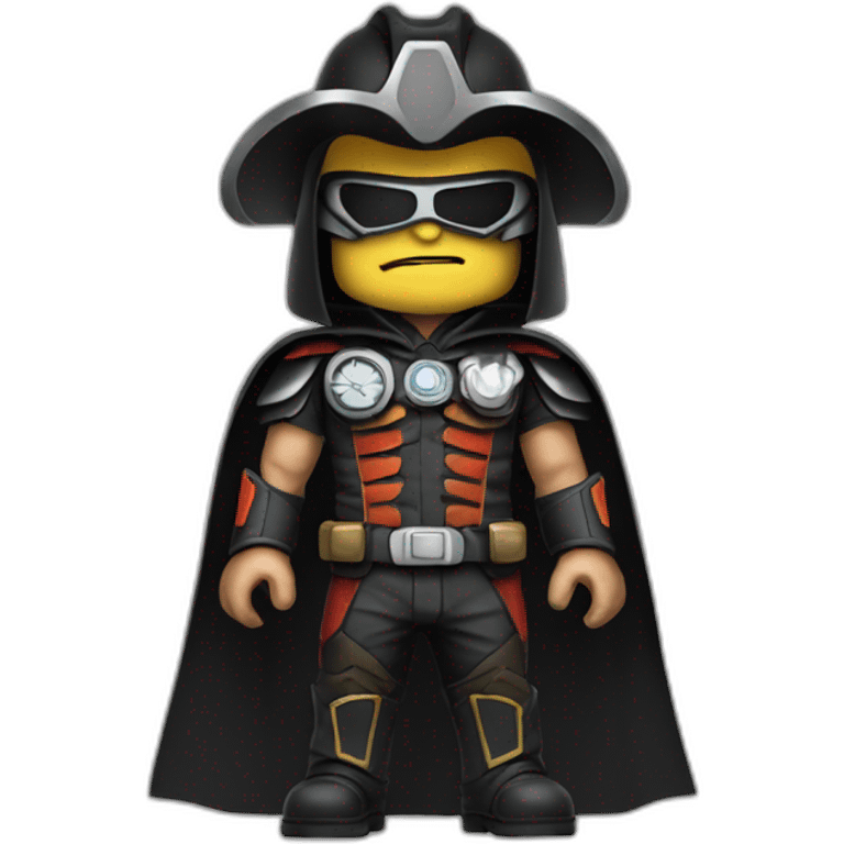 Badass chief engineer dressed as super vilain emoji