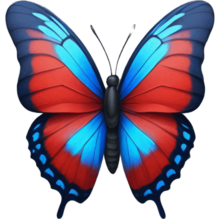 Red and blue butterfly  emoji