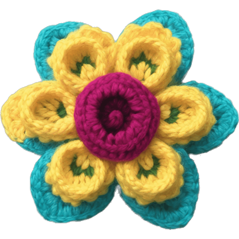 Crochet flower emoji