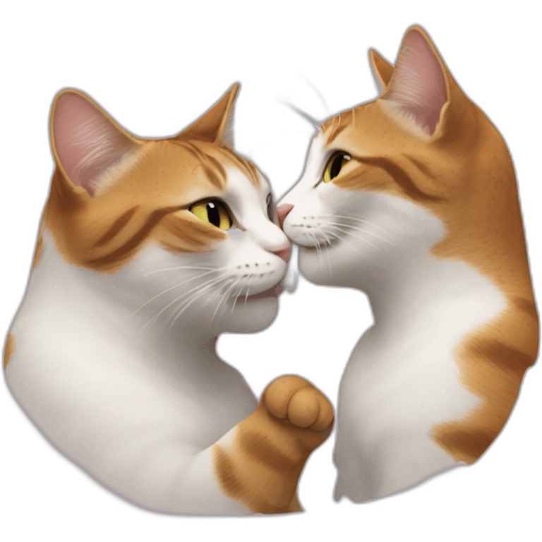 two cats kissing emoji