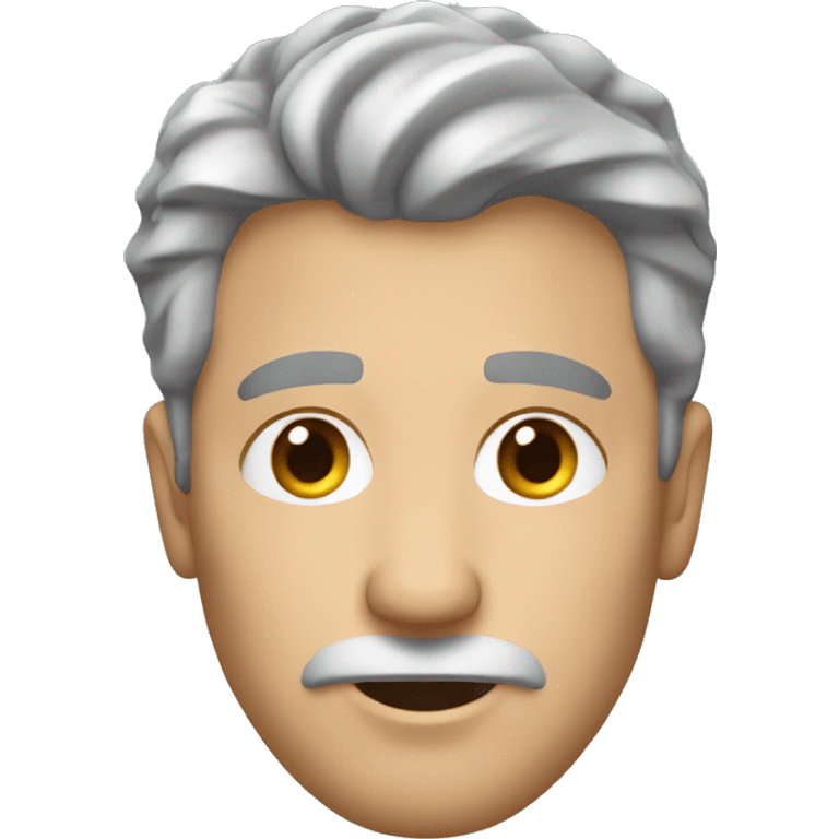 54 year old white male with grey short messy hair and a grey goatee emoji