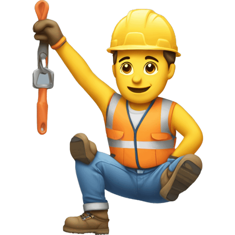 acrobatic construction worker emoji