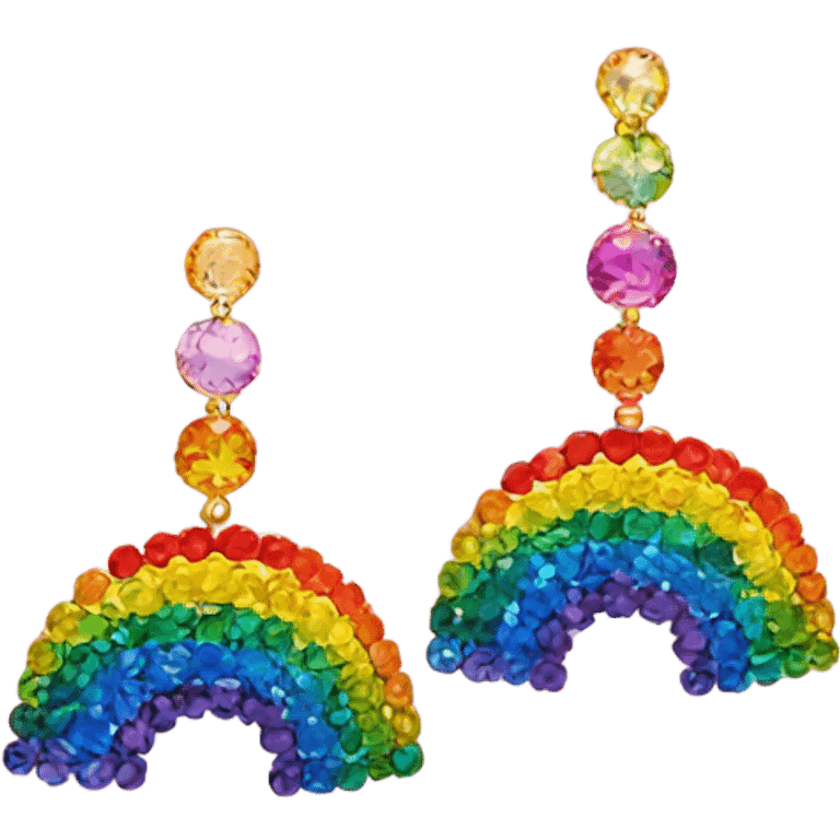 rainbow earrings emoji