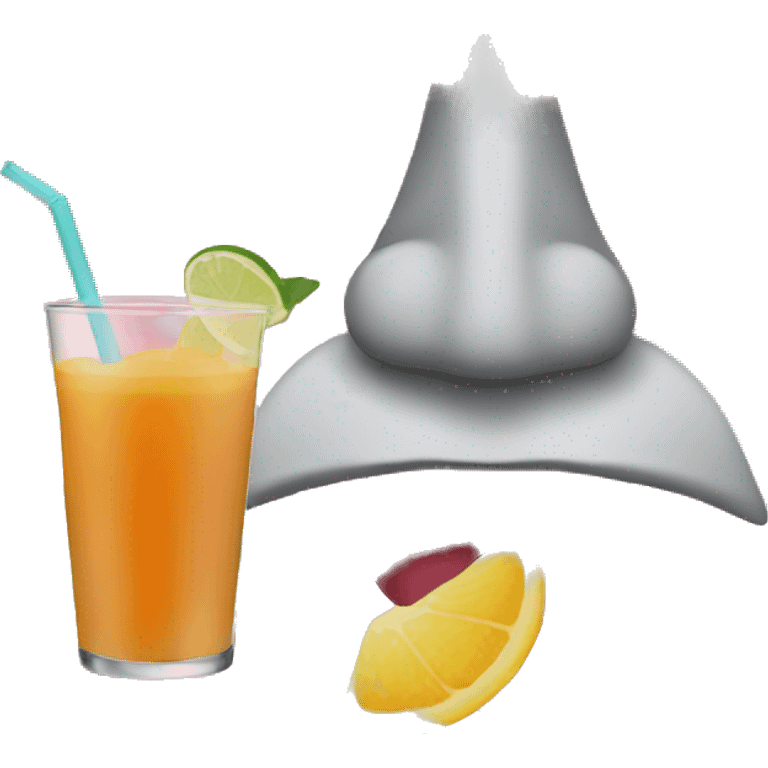 A face drinking juice emoji