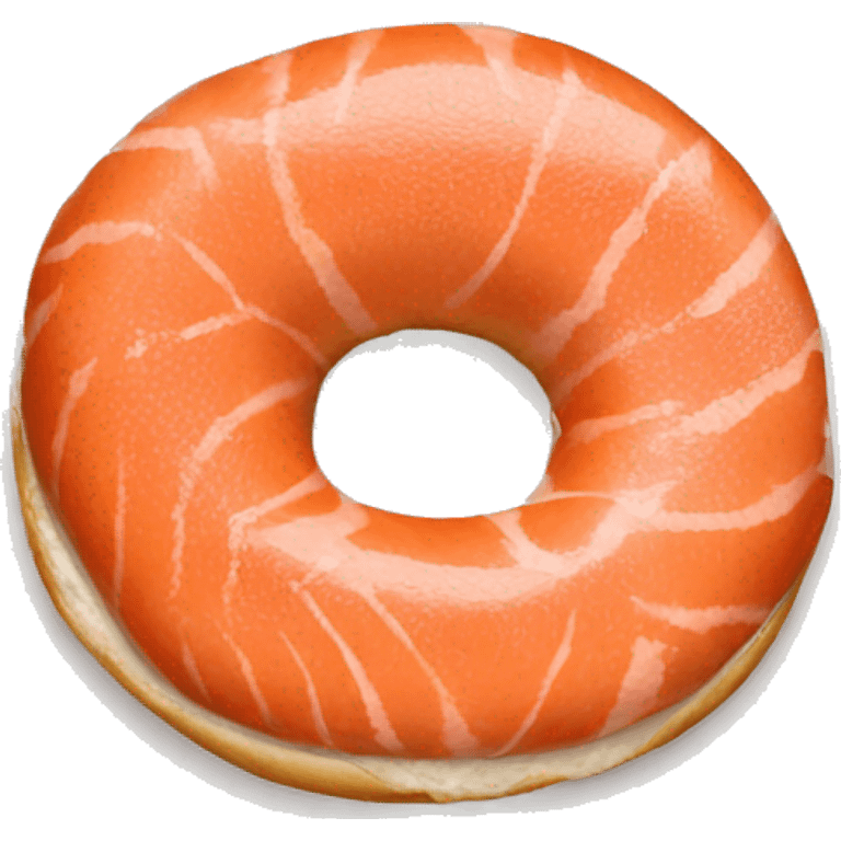 Salmon fish bagel  emoji