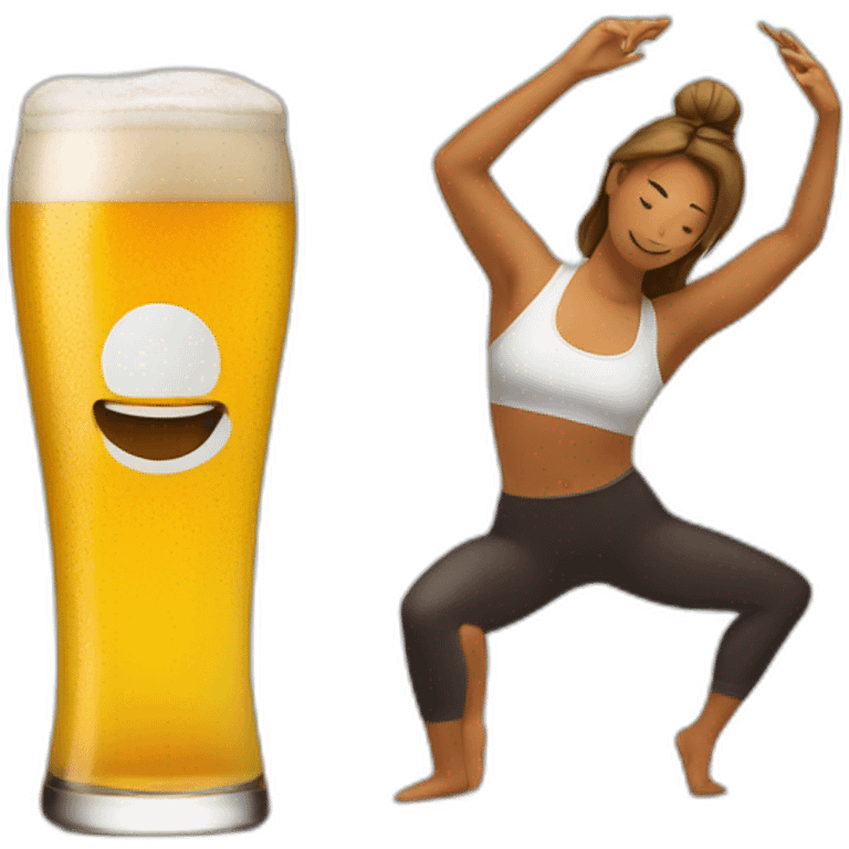 Yoga drink beer emoji