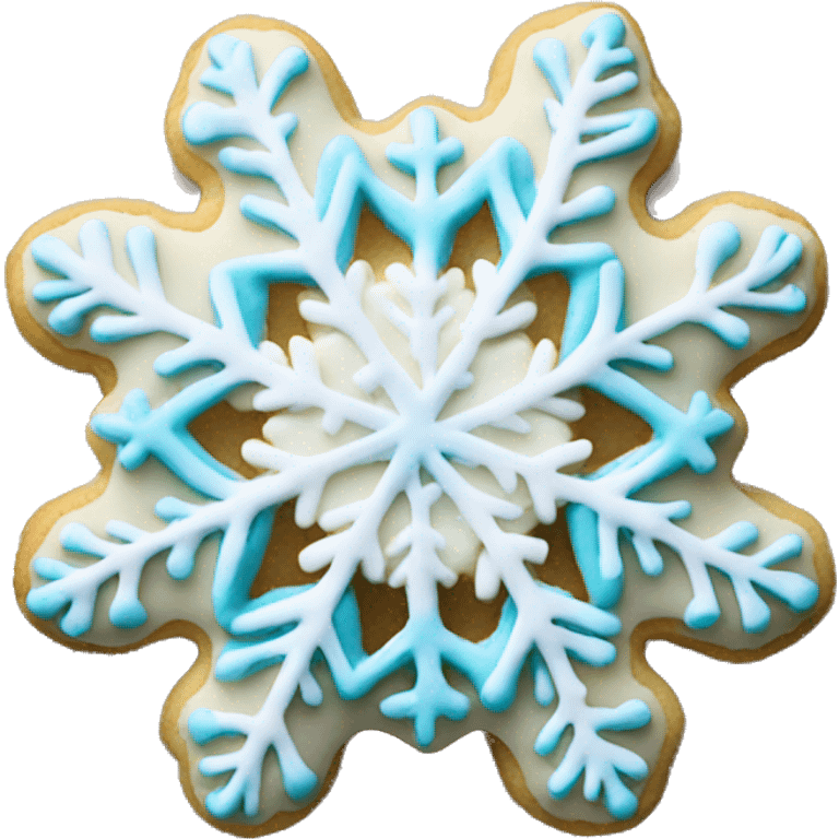 snowflake shaped sugar cookie emoji