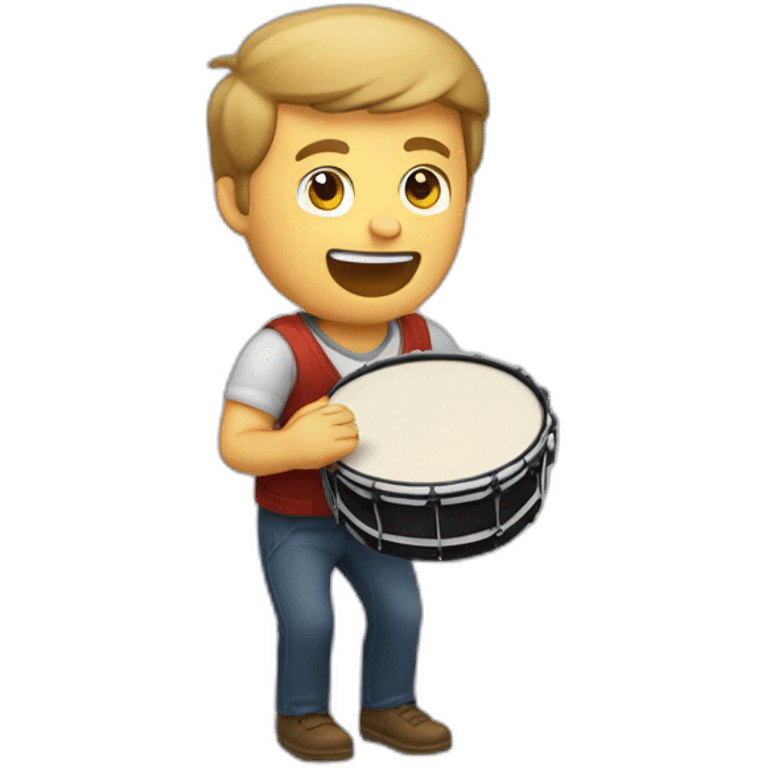 bold caucasian man playingtambourine emoji